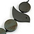 Grey/Metallic Silver Wooden Coin Bead and Bird Black Cotton Cord Long Necklace/ 96cm Max Length/ Adjustable - view 3