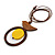 Brown/ Yellow Bird and Circle Wooden Pendant Cotton Cord Long Necklace - 84cm L/ 10cm Pendant - view 8
