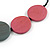 Pink/Grey/Antique White Wooden Coin Bead and Bird Black Cotton Cord Long Necklace/ 96cm Max Length/ Adjustable - view 4