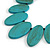 Leaf Painted Turquoise Wood Bead Cotton Cord Necklace/70cm Max Length/ Adjustable - view 4