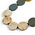 Yellow/Grey/Antique White Wooden Coin Bead and Bird Black Cotton Cord Long Necklace/ 96cm Max Length/ Adjustable - view 4