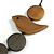 Dark Grey/Brown/Bronze Wooden Coin Bead and Bird Black Cotton Cord Long Necklace/ 96cm Max Length/ Adjustable - view 4