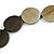 Dark Grey/Metallic Silver/Copper Wooden Coin Bead and Bird Black Cotton Cord Long Necklace/ 96cm Max Length/ Adjustable - view 8