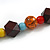 Multicoloured Ceramic/ Wooden Bead Cotton Cord Long Necklace - 82cm Long - view 8