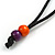 Round/ Button Multicoloured Wood Bead Black Cotton Cord Necklace - 84cm L Max Length (Adjustable) - view 4