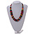 Round/ Button Multicoloured Wood Bead Black Cotton Cord Necklace - 84cm L Max Length (Adjustable) - view 9