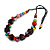 Multicoloured Ceramic/ Wood Bead Cotton Cord Necklace - 80cm Max Length Adjustable - view 9