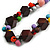 Multicoloured Ceramic/ Wood Bead Cotton Cord Necklace - 80cm Max Length Adjustable - view 4