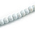 Geometric Painted Wooden Bead Long Necklace White, Antique White, Grey - 90cm Long - view 6