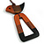 Bronze/Brown/Black Bird and Triangular Wooden Pendant Brown Cotton Cord Long Necklace - 90cm L/ 11cm Pendant - view 7