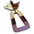 Lilac/Brown/Antique White Bird and Triangular Wooden Pendant Brown Cotton Cord Long Necklace - 90cm L/ 11cm Pendant - view 7