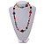 Multicoloured Glass/ Ceramic/ Acrylic Bead Long Necklace - 100cm L - view 7