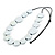 White Coin Wood Bead Cotton Cord Long Necklace - 100cm Long (Max Length) - view 5