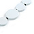 White Coin Wood Bead Cotton Cord Long Necklace - 100cm Long (Max Length) - view 2
