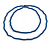 Blue Glass Bead Long Necklace - 148cm Length/ 8mm - view 2