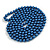 Blue Glass Bead Long Necklace - 148cm Length/ 8mm - view 4
