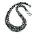 Chunky Graduated Glass Bead Necklace In Black/White/Transparent - 62cm Long - view 3