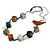 Multicoloured Wood Cube Bead with Bird Motif Cotton Cord Necklace - 80cm Max L/ Adjustable - view 4