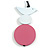 White/Pink Wood Bird and Bead Pendant with Black Cotton Cord - Adjustable - 84cm Long/ 11cm Pendant - view 8