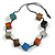 Multicoloured Wood Cube Bead Black Cotton Cord Necklace - 80cm Max L/ Adjustable - view 7