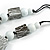 Chunky White/ Black with Animal Print Cube and Ball Wood Bead Cord Necklace - 90cm Max - view 8
