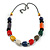 Chunky Multicoloured Acrylic Bead Black Chain Necklace - 70cm L/ 8cm Ext - view 8