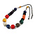 Chunky Multicoloured Acrylic Bead Black Chain Necklace - 70cm L/ 8cm Ext - view 9