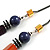 Chunky Multicoloured Acrylic Bead Black Chain Necklace - 70cm L/ 8cm Ext - view 5