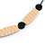 Yellow/ Black Acrylic Bead Wire Necklace - 48cm L/ 8cm Ext - view 5