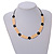 Yellow/ Black Acrylic Bead Wire Necklace - 48cm L/ 8cm Ext - view 3