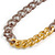 Grey Acrylic Link with Gold Metal Detailing Long Necklace - 84cm L/ 6cm Ext - view 5