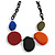 Statement Chunky Multicoloured Acrylic Bead Oval Link Chain Necklace - 50cm L/ 5cm Ext - view 3