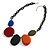 Statement Chunky Multicoloured Acrylic Bead Oval Link Chain Necklace - 50cm L/ 5cm Ext - view 8