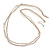 Long Multistrand Chain Necklace in Silver/ Rose Gold Tone with Heart Motif - 106cm L/ 7cm Ext - view 2