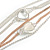 Long Multistrand Chain Necklace in Silver/ Rose Gold Tone with Heart Motif - 106cm L/ 7cm Ext - view 4