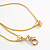 Delicate Double Strand Faux Pearl Bead and Black Enamel Flower Gold Tone Chain Necklace/96cm L - view 6