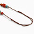 Multicoloured Ceramic Bead Brown Cotton Cord Long Necklace/80cmL/Adjustable/Slight Variation In Colour/Natural Irregularities - view 6