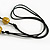 Dusty Yellow Ceramic Bead Black Cotton Cord Long Necklace/86cm L/ Adjustable/Slight Variation In Colour/Natural Irregularities - view 5