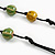 Multicoloured Ceramic Bead Black Cotton Cord Long Necklace/86cm L/ Adjustable/Slight Variation In Colour/Natural Irregularities - view 6