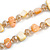 Melon/Pale Yellow Shell Nugget and Citrine Glass Bead Long Necklace - 115cm Long - view 4