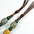 Multicoloured Ceramic Bead Tassel Necklace with Brown Cotton Cord/Adjustable/Slight Variation In Colour/Natural Irregularities/60cm Long - view 5