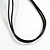 Antique White Ceramic Flower Bead Black Silk Cord Long Necklace - 95cm Long - view 6