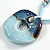 Light Blue/Dark Blue Ceramic Pendant with Silk Cotton Cords/62cm L/Adjustable/Natural Irregularities/Slight Variation In Colour - view 4