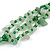 Multistrand Semiprecious Nugget/Glass Beaded Necklace in Green Shades/46cm L/ 4cm Ext - view 5
