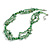 Multistrand Semiprecious Nugget/Glass Beaded Necklace in Green Shades/46cm L/ 4cm Ext - view 7
