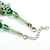 Multistrand Semiprecious Nugget/Glass Beaded Necklace in Green Shades/46cm L/ 4cm Ext - view 6