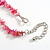 Deep Pink Shell/Transparent Glass Cluster Style Beaded Necklace/46cm L/ 6cm Ext - view 5