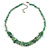 Semiprecious/Glass Cluster Style Beaded Necklace in Green Shades/46cm L/ 6cm Ext - view 2