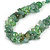 Semiprecious/Glass Cluster Style Beaded Necklace in Green Shades/46cm L/ 6cm Ext - view 4