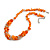 Shell/Glass Bead Mixture in Orange Colour Necklace/46cm L/ 6cm Ext - view 9